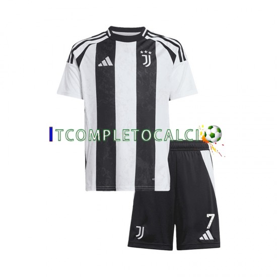 Maglia Juventus Cristiano Ronaldo 7 Divisa Home 2024-2025 Manica Corta ,Bambino