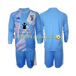 Maglia Juventus Portiere Divisa Home 2024-2025 Blu Manica Lunga ,Bambino