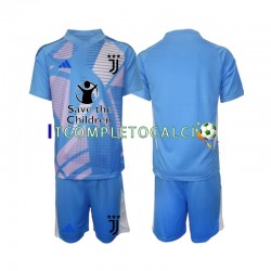 Maglia Juventus Portiere Divisa Home 2024-2025 Blu Manica Corta ,Bambino