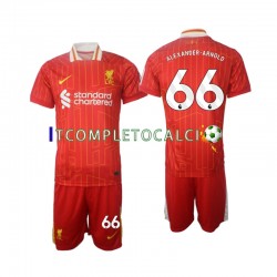 Maglia Liverpool Alexander-Arnold 66 Divisa Home 2024-2025 Manica Corta ,Bambino