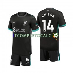 Maglia Liverpool Chiesa 14 Divisa Away 2024-2025 Manica Corta ,Bambino