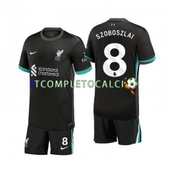 Maglia Liverpool Szoboszlai 8 Divisa Away 2024-2025 Manica Corta ,Bambino