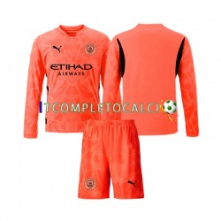 Maglia Manchester City Portiere Divisa Away 2024-2025 Manica Lunga ,Bambino