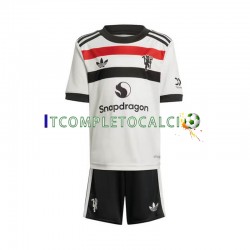 Maglia Manchester United Terza Divisa 2024-2025 Manica Corta ,Bambino