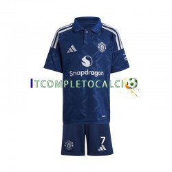 Maglia Manchester United Cristiano Ronaldo 7 Divisa Away 2024-2025 Manica Corta ,Bambino