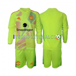 Maglia Manchester United Portiere Divisa Away 2024-2025 Manica Lunga ,Bambino