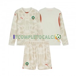 Maglia Marocco Portiere Divisa Away 2024 Manica Lunga ,Bambino
