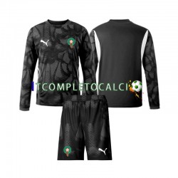 Maglia Marocco Portiere Terza Divisa 2024 Manica Lunga ,Bambino