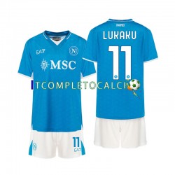 Maglia Napoli Lukaku 11 Divisa Home 2024-2025 Manica Corta ,Bambino