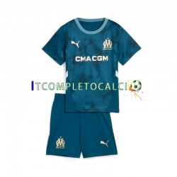 Maglia Olympique de Marseille Divisa Away 2024-2025 Manica Corta ,Bambino