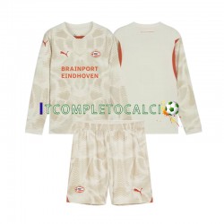 Maglia PSV Eindhoven Portiere Terza Divisa 2024-2025 Manica Lunga ,Bambino