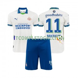 Maglia PSV Eindhoven Johan Bakayoko 11 Terza Divisa 2024-2025 Manica Corta ,Bambino