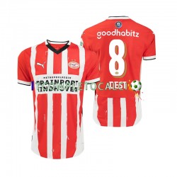 Maglia PSV Eindhoven Sergino Dest 8 Divisa Home 2024-2025 Manica Corta ,Uomo