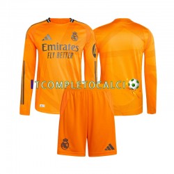 Maglia Real Madrid Divisa Away 2024-2025 Manica Lunga ,Bambino