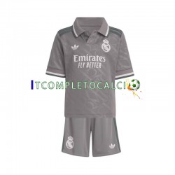 Maglia Real Madrid Terza Divisa 2024-2025 Manica Corta ,Bambino