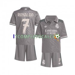 Maglia Real Madrid Cristiano Ronaldo 7 Terza Divisa 2024-2025 Manica Corta ,Bambino