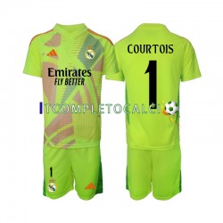 Maglia Real Madrid COURTOIS 1 Portiere Quarto Divisa 2024-2025 Manica Corta ,Bambino