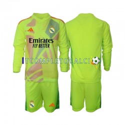 Maglia Real Madrid Portiere Quarto Divisa 2024-2025 Manica Lunga ,Bambino