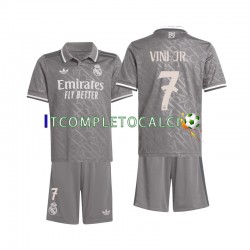 Maglia Real Madrid Vini JR. 7 Terza Divisa 2024-2025 Manica Corta ,Bambino