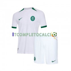 Maglia Sporting CP Divisa Away 2024-2025 Manica Corta ,Bambino