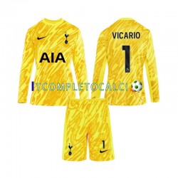 Maglia Tottenham Hotspur Vicario 1 Portiere Divisa Home 2024-2025 Manica Lunga ,Bambino