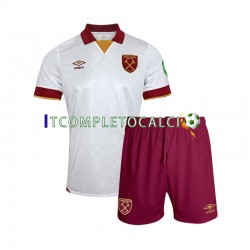 Maglia West Ham United Terza Divisa 2024-2025 Manica Corta ,Bambino