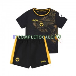Maglia Wolverhampton Wanderers Divisa Away 2024-2025 Manica Corta ,Bambino