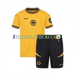 Maglia Wolverhampton Wanderers Divisa Home 2024-2025 Manica Corta ,Bambino
