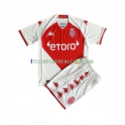 Maglia AS Monaco Divisa Home 2022-2023 Manica Corta ,Bambino