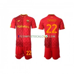 Maglia AS Roma Nicolo Zaniolo 22 Divisa Home 2022-2023 Manica Corta ,Bambino