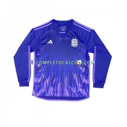 Maglia Argentina Divisa Away Mondiali 2022 Manica Lunga ,Uomo