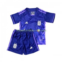 Maglia Argentina Divisa Away Mondiali 2022 Manica Corta ,Bambino