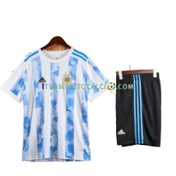 Maglia Argentina 2021 Divisa Home Manica Corta ,Bambino