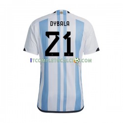 Maglia Argentina Dybala 21 Divisa Home Mondiali 2022 Manica Corta ,Uomo
