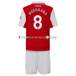 Maglia Arsenal Odegaard 8 Divisa Home 2022-2023 Manica Corta ,Bambino