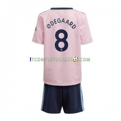 Maglia Arsenal Odegaard 8 Terza Divisa 2022-2023 Manica Corta ,Bambino