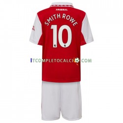Maglia Arsenal Smith Rowe 10 Divisa Home 2022-2023 Manica Corta ,Bambino