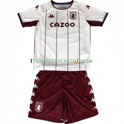 Maglia Aston Villa Divisa Away 2021-2022 Manica Corta ,Bambino