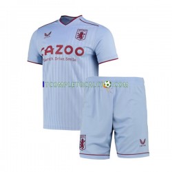 Maglia Aston Villa Divisa Away 2022-2023 Manica Corta ,Bambino