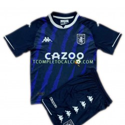 Maglia Aston Villa Terza Divisa 2021-2022 Manica Corta ,Bambino