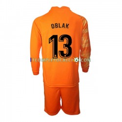 Maglia Atlético Madrid Jan Oblak 13 Portiere Divisa Home 2021-2022 Manica Lunga ,Bambino