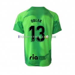Maglia Atlético Madrid Jan Oblak 13 Portiere Divisa Home 2022-2023 Manica Corta ,Uomo