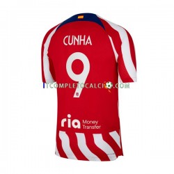 Maglia Atlético Madrid Matheus Cunha 9 Divisa Home 2022-2023 Manica Corta ,Uomo