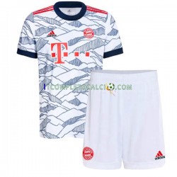 Maglia FC Bayern München Terza Divisa 2021-2022 Manica Corta ,Bambino