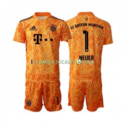 Maglia FC Bayern München Manuel Neuer 1 Portiere Divisa Away 2022-2023 Manica Corta ,Bambino