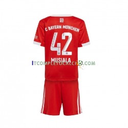 Maglia FC Bayern München Musiala 42 Divisa Home 2022-2023 Manica Corta ,Bambino