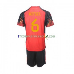 Maglia Belgio Axel Witsel 6 Divisa Home Mondiali 2022 Manica Corta ,Bambino
