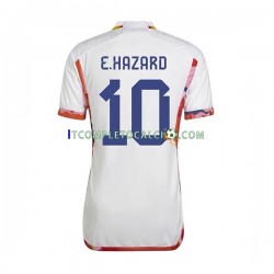 Maglia Belgio Eden Hazard 10 Divisa Away Mondiali 2022 Manica Corta ,Uomo
