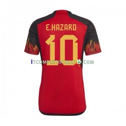 Maglia Belgio Hazard 10 Divisa Home Mondiali 2022 Manica Corta ,Uomo