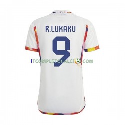Maglia Belgio Lukaku 9 Divisa Away Mondiali 2022 Manica Corta ,Uomo